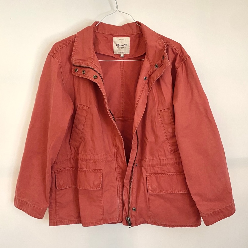 Madewell Pink button-up/ zip-up Jacket